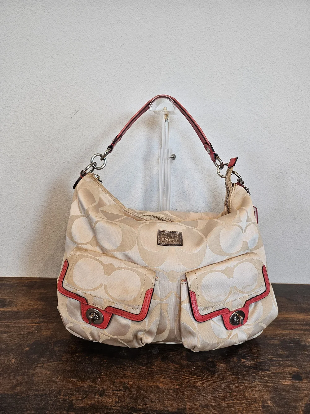 Coach Signature Jacquard Pocket Hobo